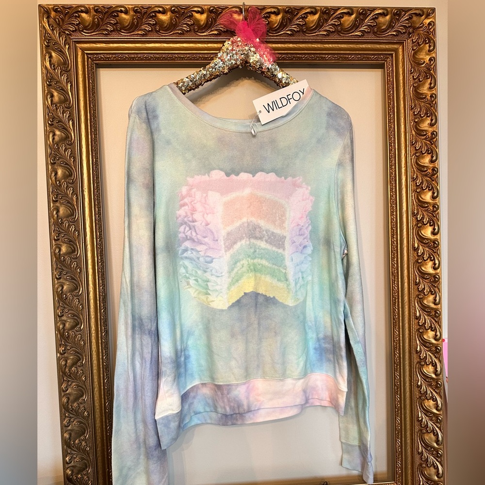 Wildfox Pastel Tie-Dye Dream of Cake Jumper